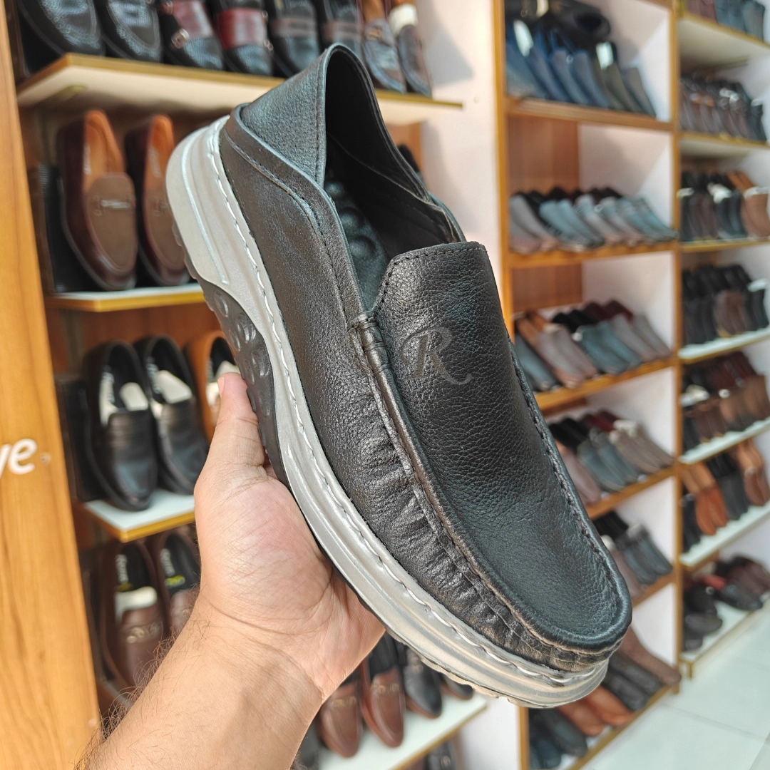 Reno Leather Casual-Loafer-Black-RL3134
