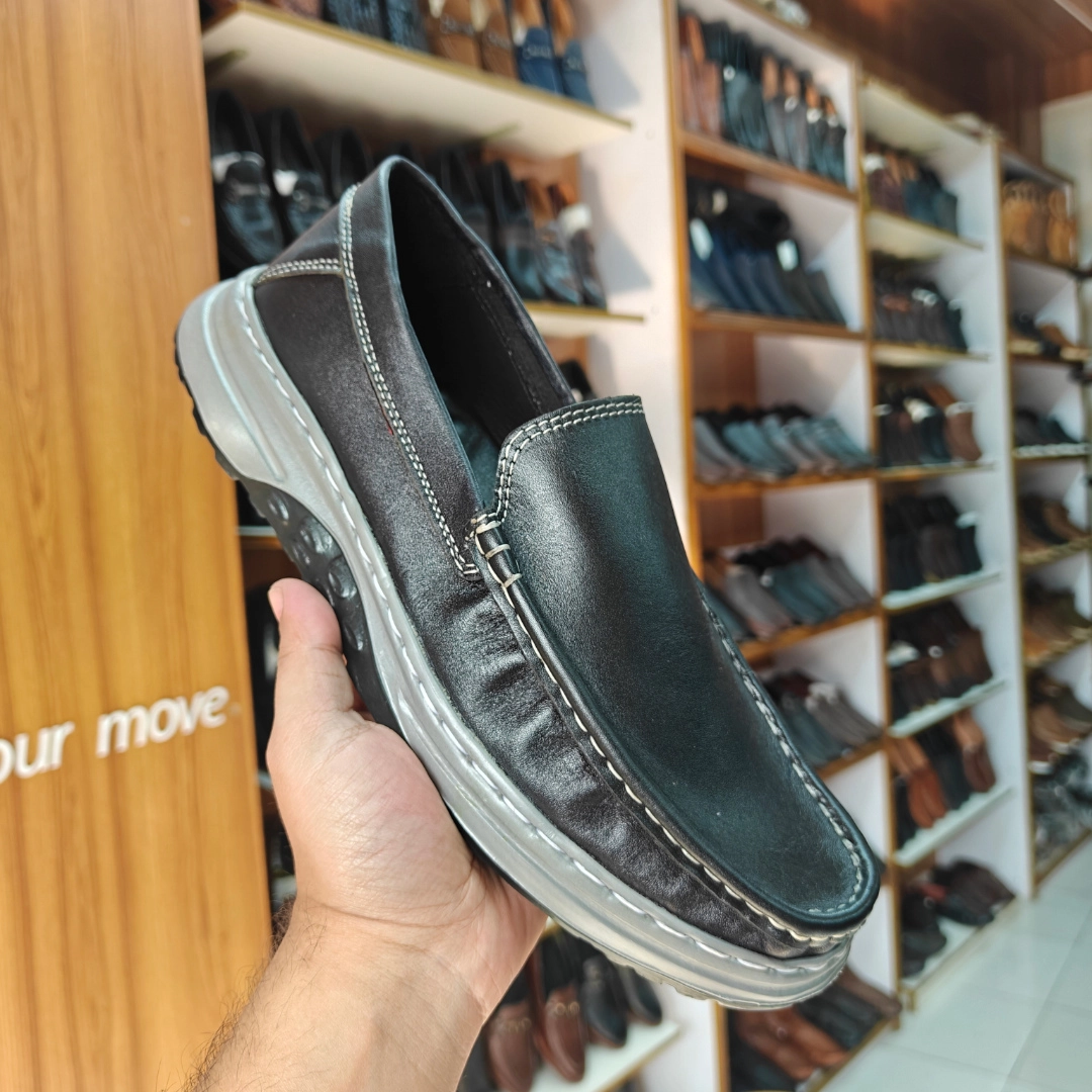 Reno Leather Casual-Loafer-Black-RL3132
