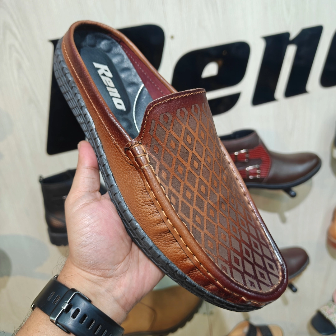 Reno Leather Half-Casual-Brown-RH4111